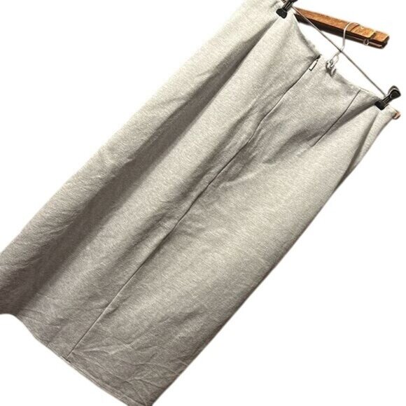 Tibi Gray Ruched Pencil Skirt With Back Zipper Womens Size 12 Polyester Blend - Picture 4 of 7